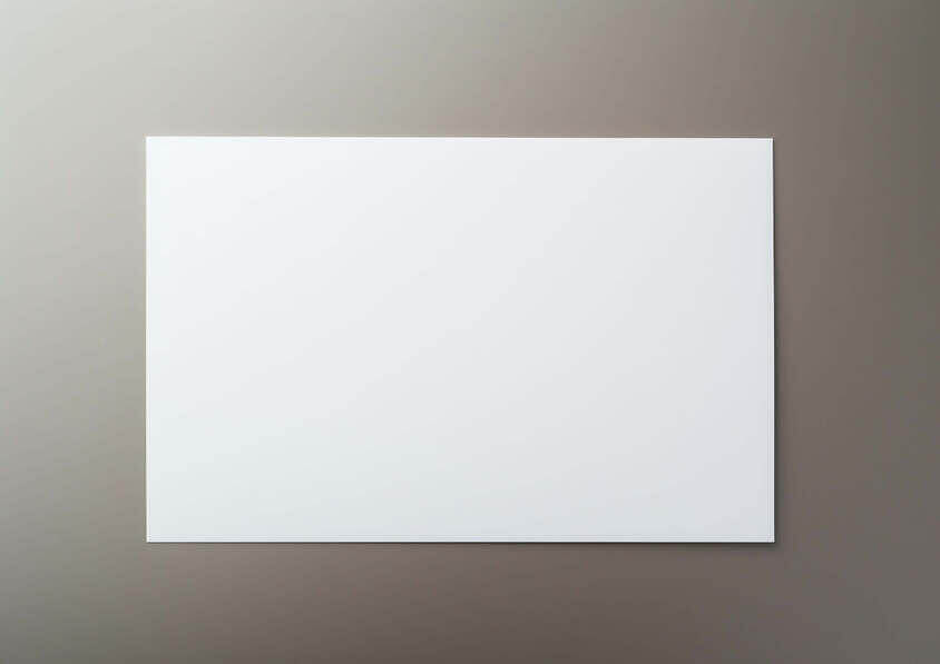Flyer Mockups blank white paper sheet on wall