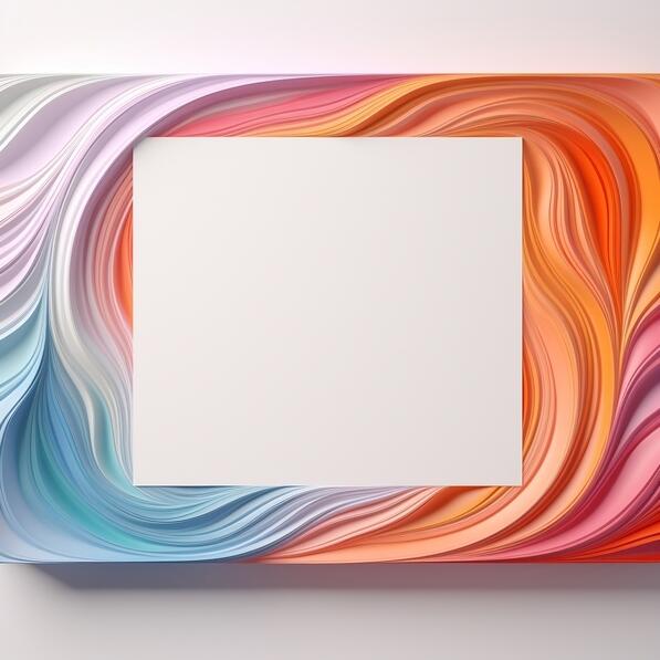 Poster Mockups colorful paper frame with empty space