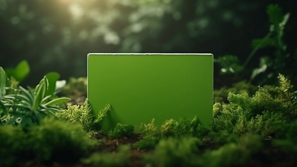 Poster Mockups green square in nature