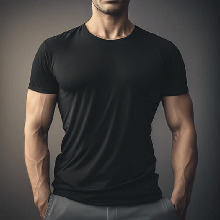 T-Shirt Mockups male model in black t shirt