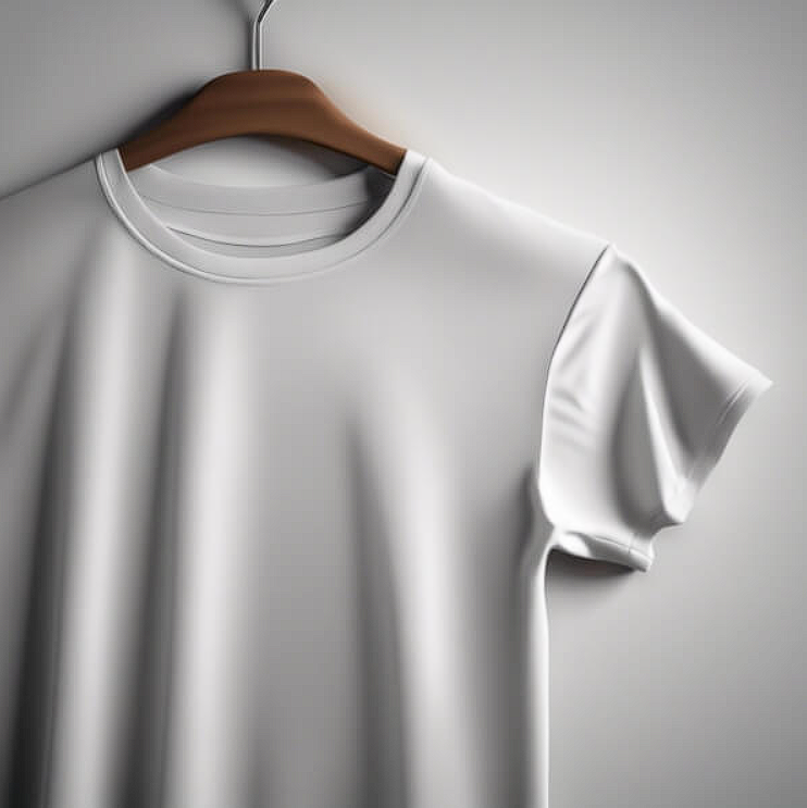 T-Shirt Mockups minimalist white t shirt on wooden hanger