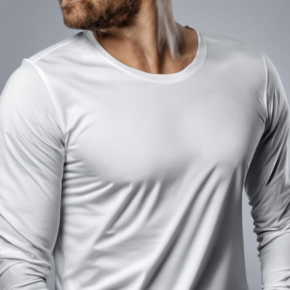 Long Sleeve Shirt Mockups stylish man in white long sleeve shirt