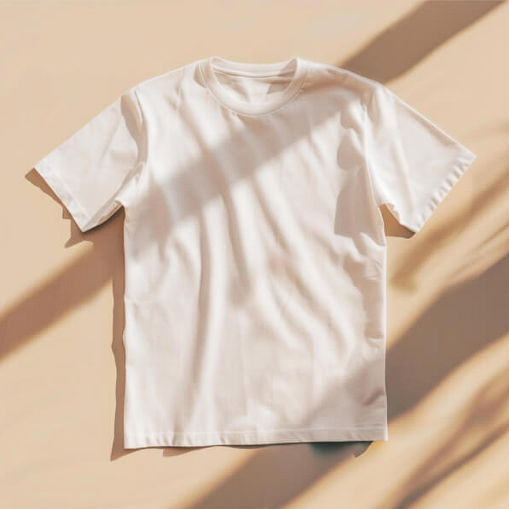 T-Shirt Mockups stylish white t shirt on beige background